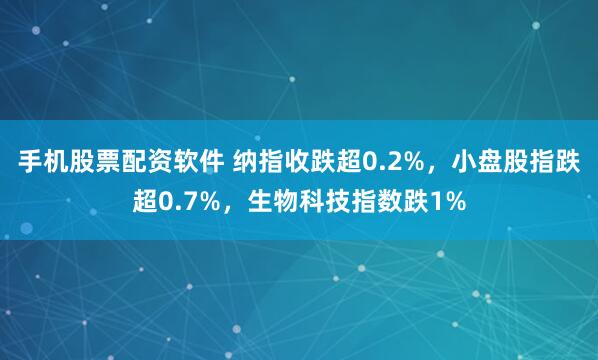 手机股票配资软件 纳指收跌超0.2%，小盘股指跌超0.7%，生物科技指数跌1%